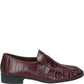 LM - Mocassino Elton croco bordeaux