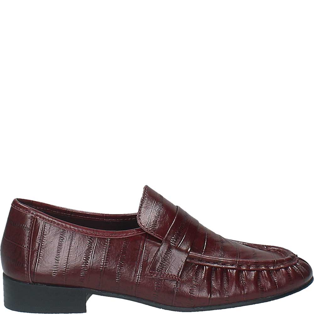 LM - Mocassino Elton croco bordeaux