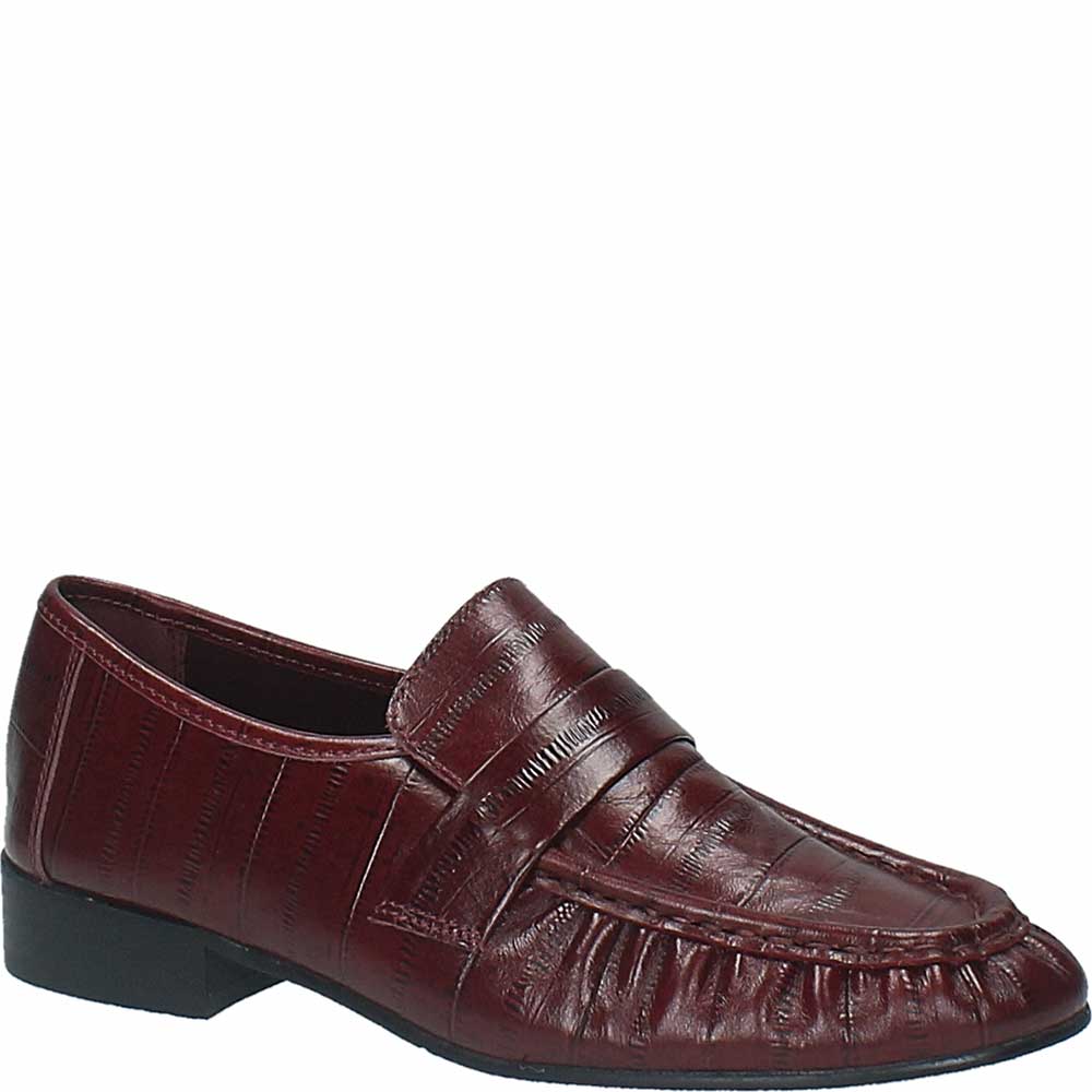 LM - Mocassino Elton croco bordeaux