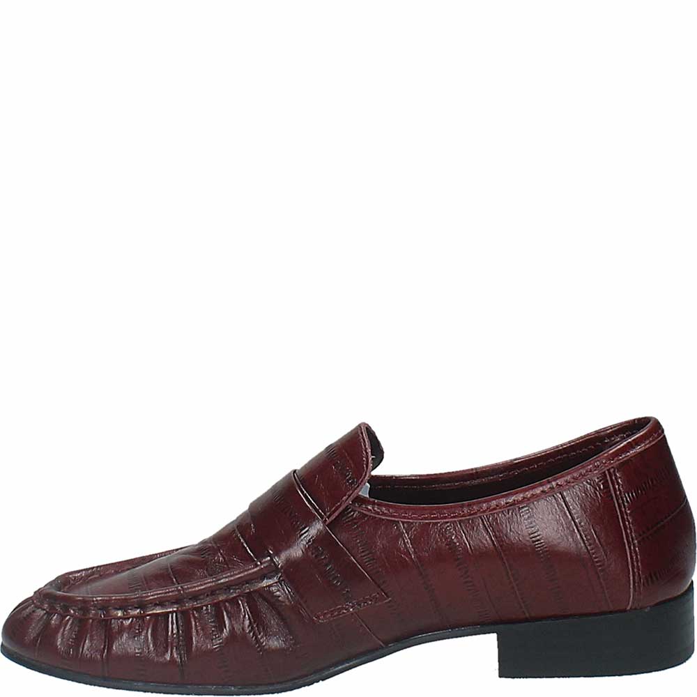 LM - Mocassino Elton croco bordeaux