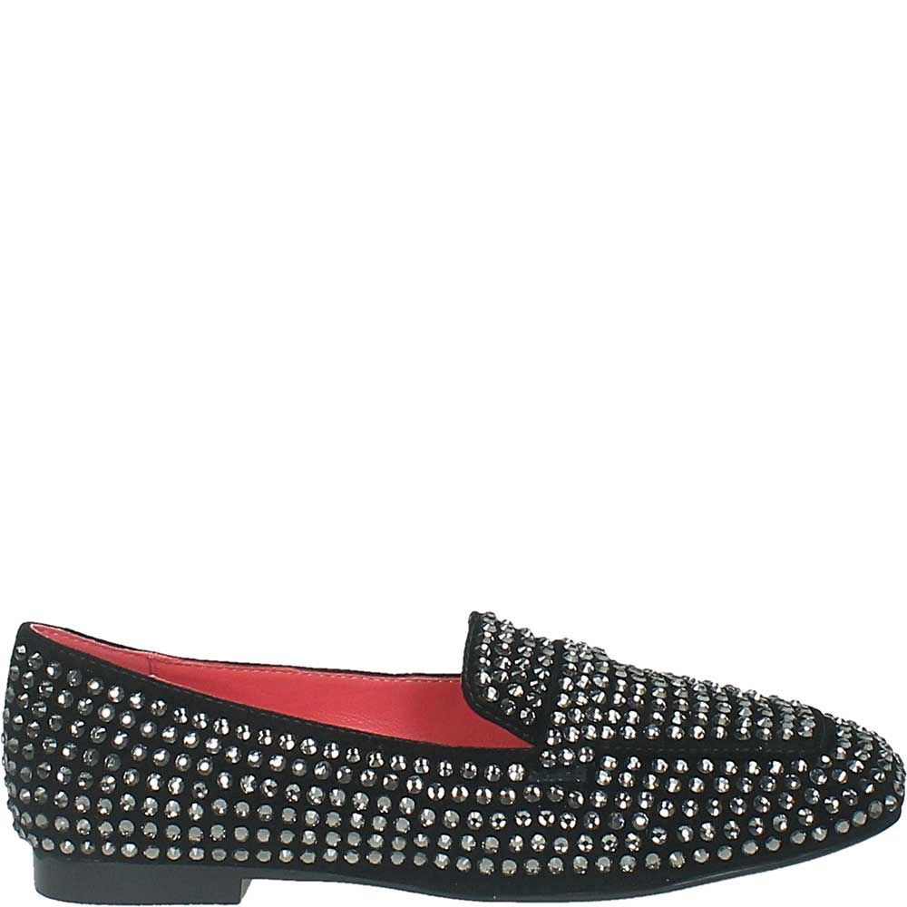 LM - Mocassino Atena strass nero