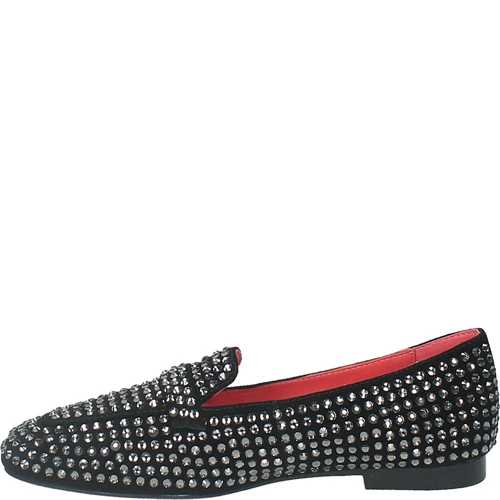LM - Mocassino Atena strass nero