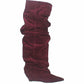 LM - Stivale Alessandra camoscio bordeaux