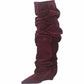 LM - Stivale Alessandra camoscio bordeaux