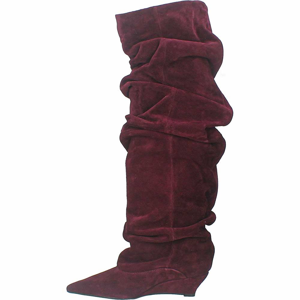 LM - Stivale Alessandra camoscio bordeaux