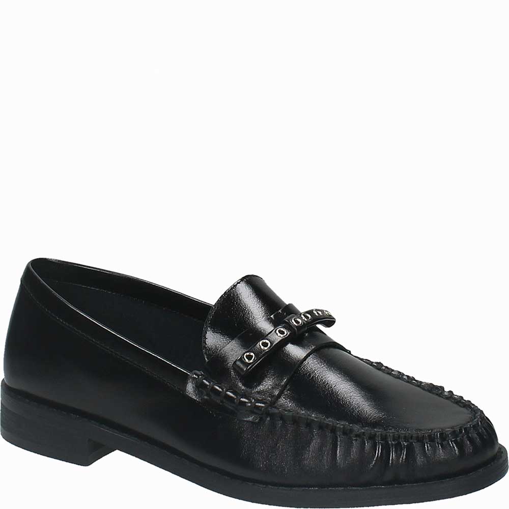 LM - Mocassino Leorio nero con fiocchetto