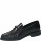 LM - Mocassino Leorio nero con fiocchetto