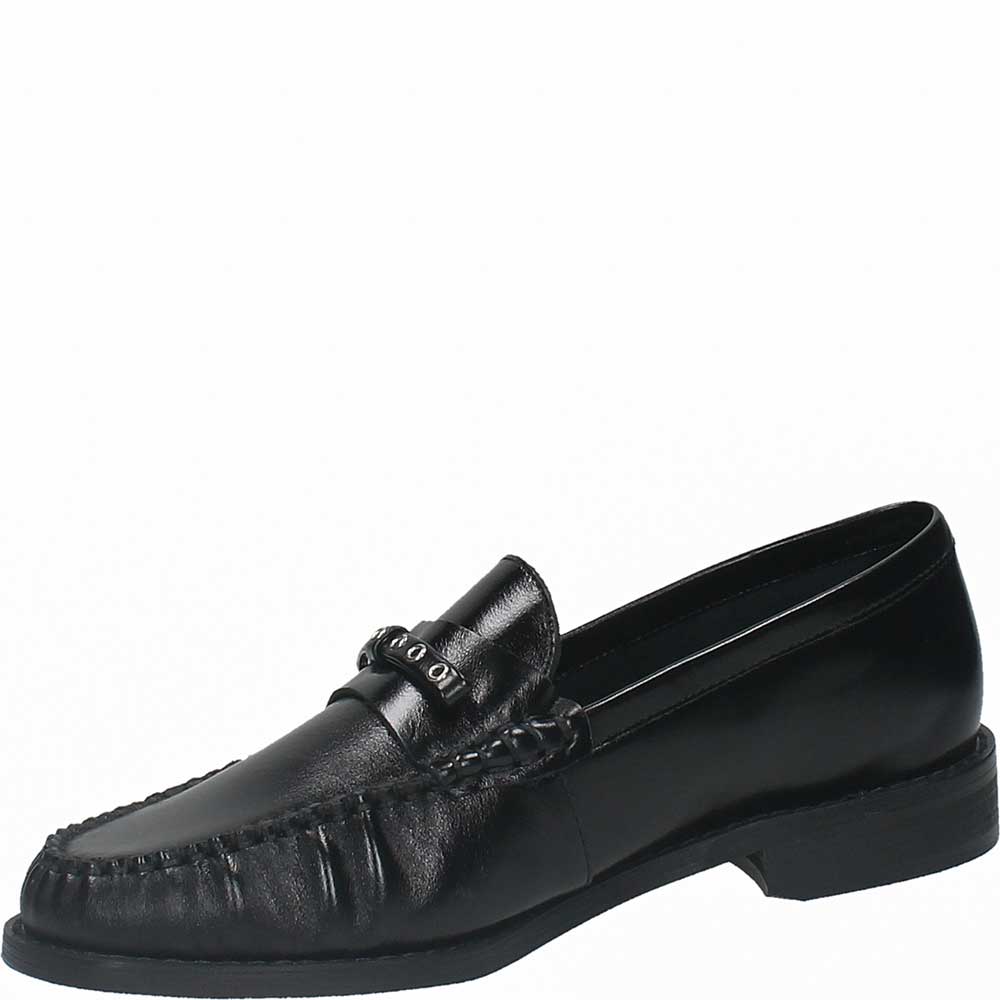 LM - Mocassino Leorio nero con fiocchetto