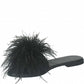 Ciabattina Letty piume nero