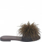 LM - Ciabattina Letty piume marrone