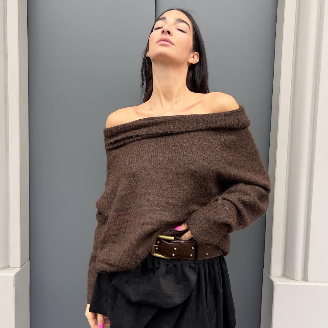 LM - Maglione Reverse marrone