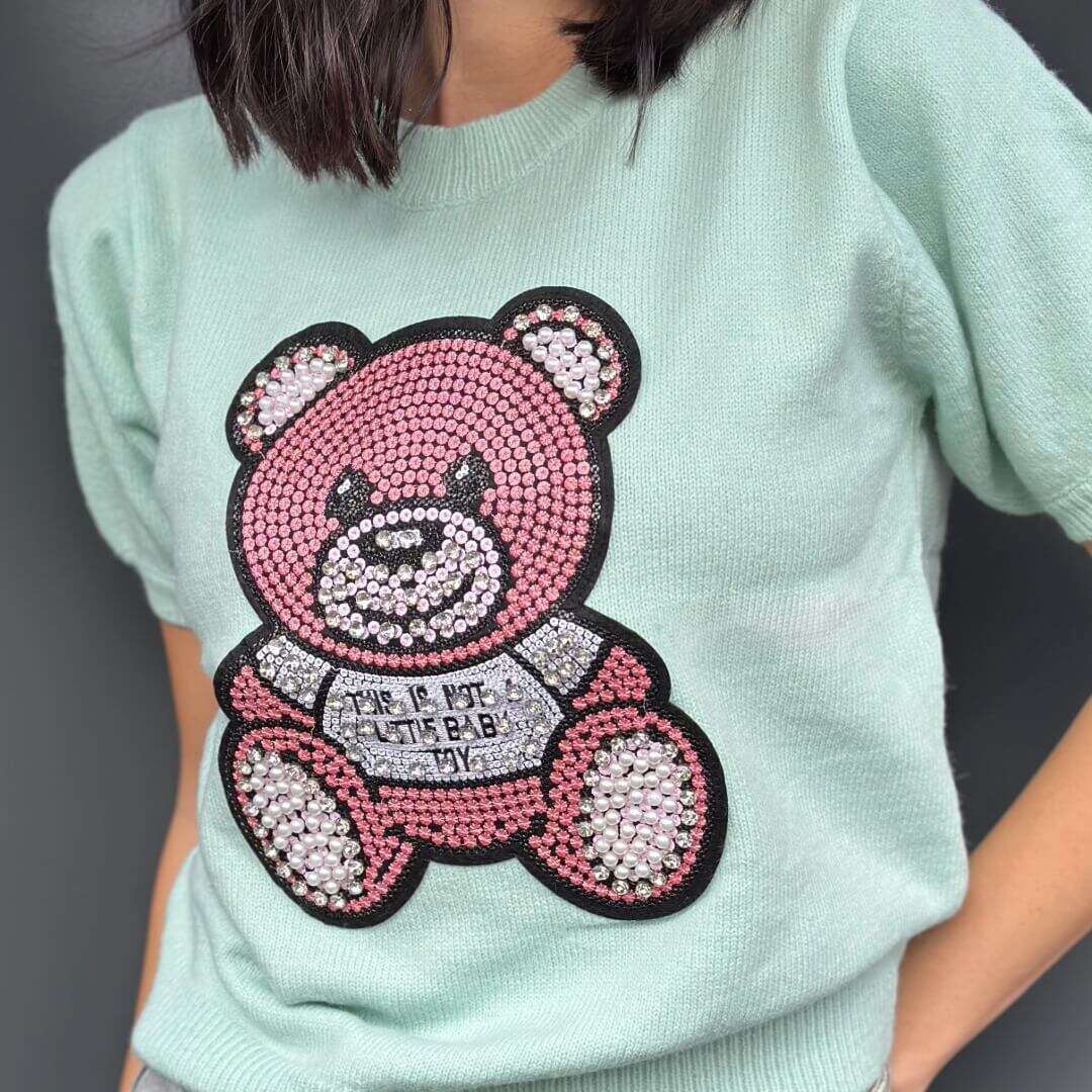 OF - Maglione Helon teddy rosa