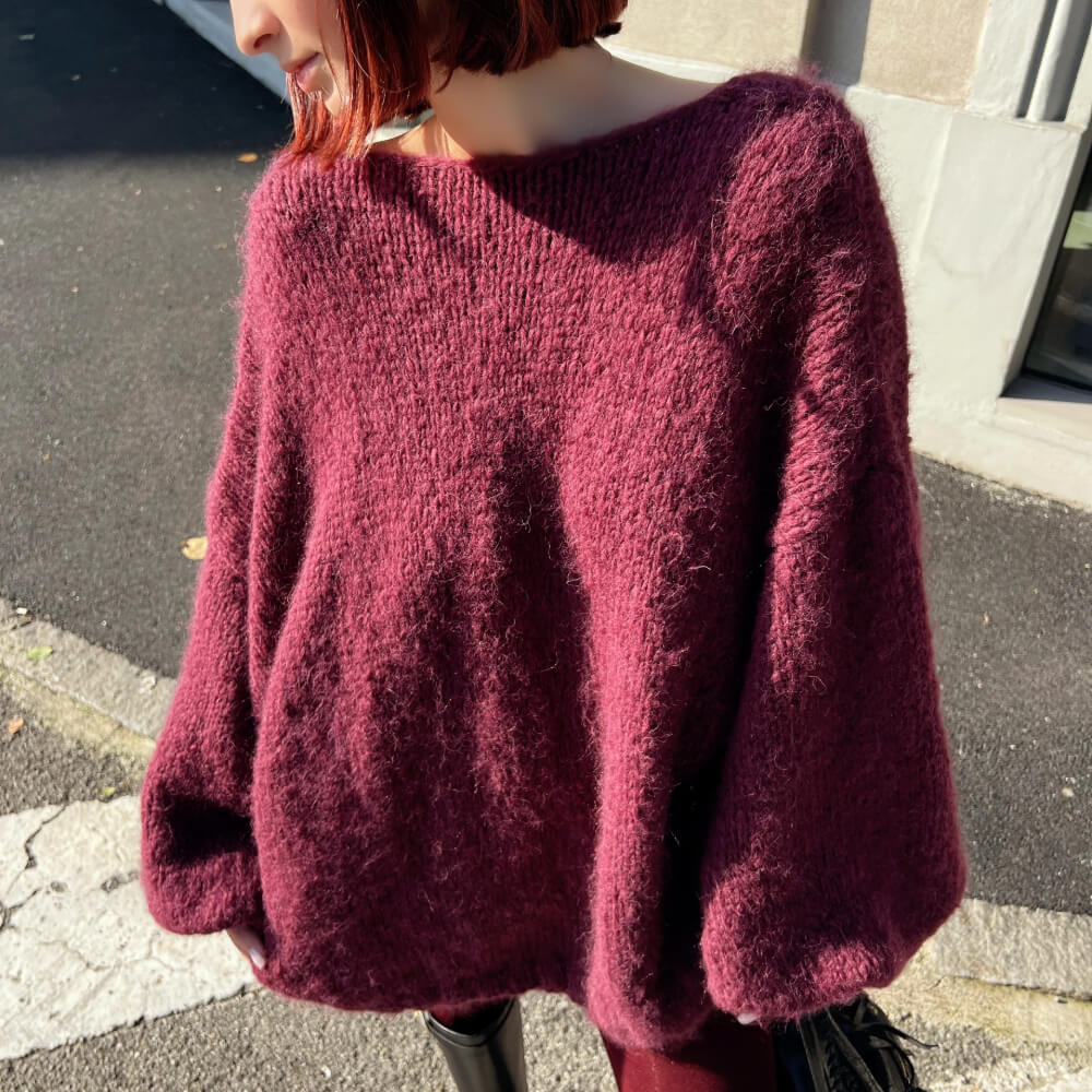 OF - Maglione Puffy over schiena nuda