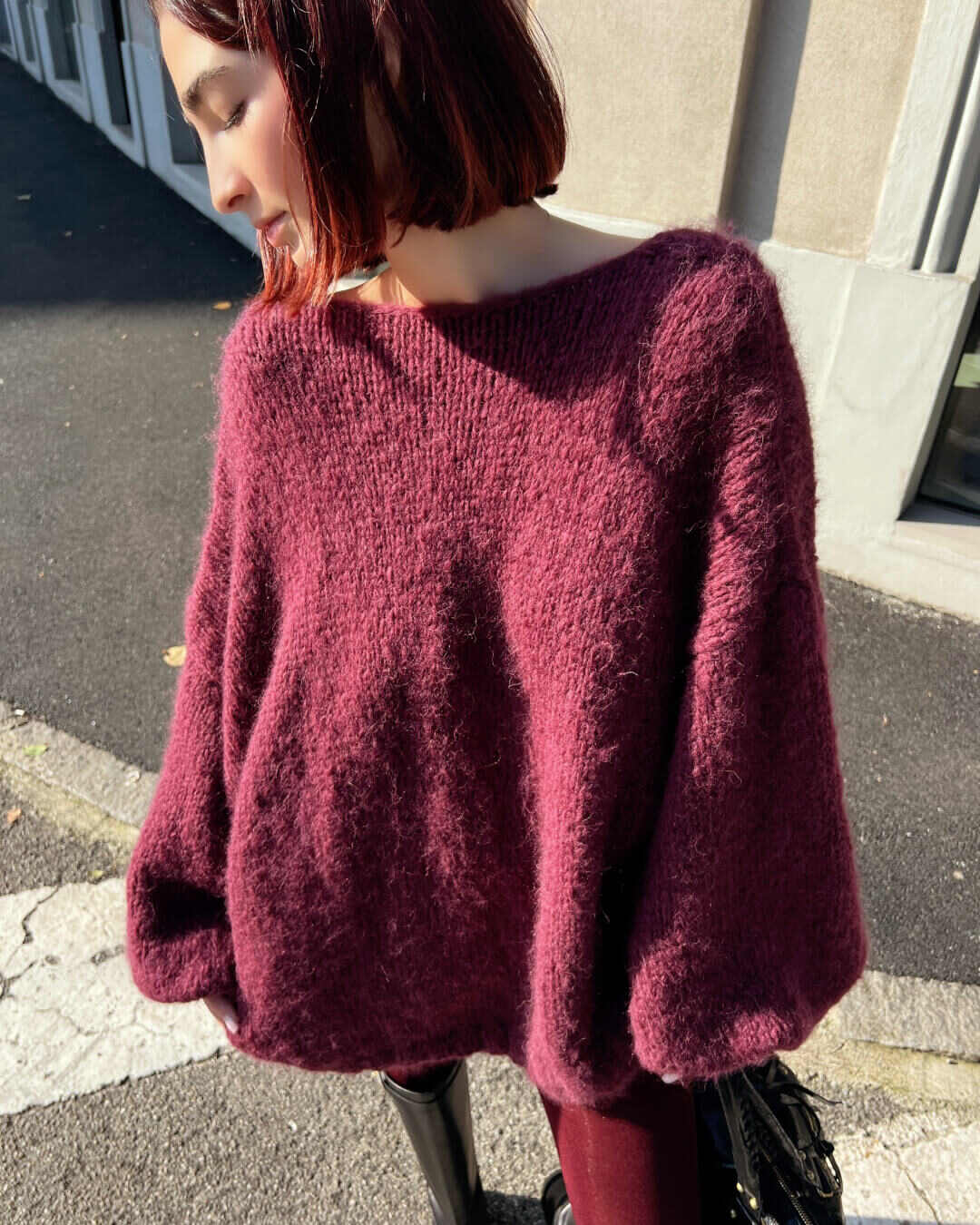 OF - Maglione Puffy over schiena nuda