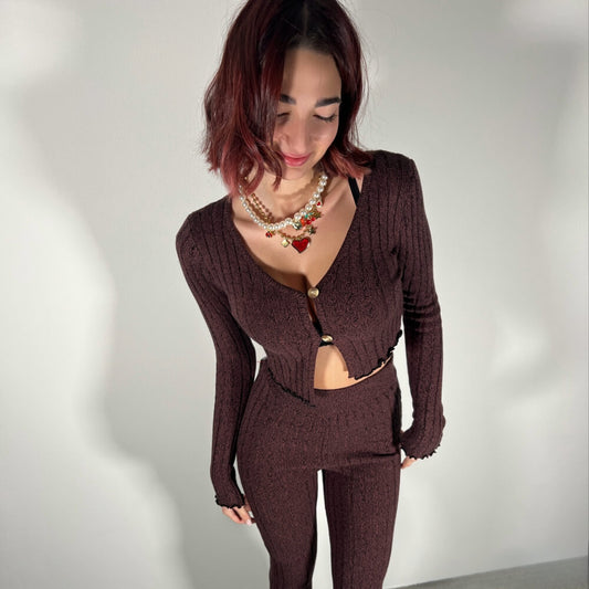 LM - Cardigan Brando burgundy