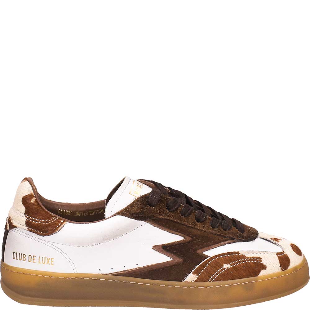 LM - Moaconcept Sneaker cowprint ponyhair brown logo