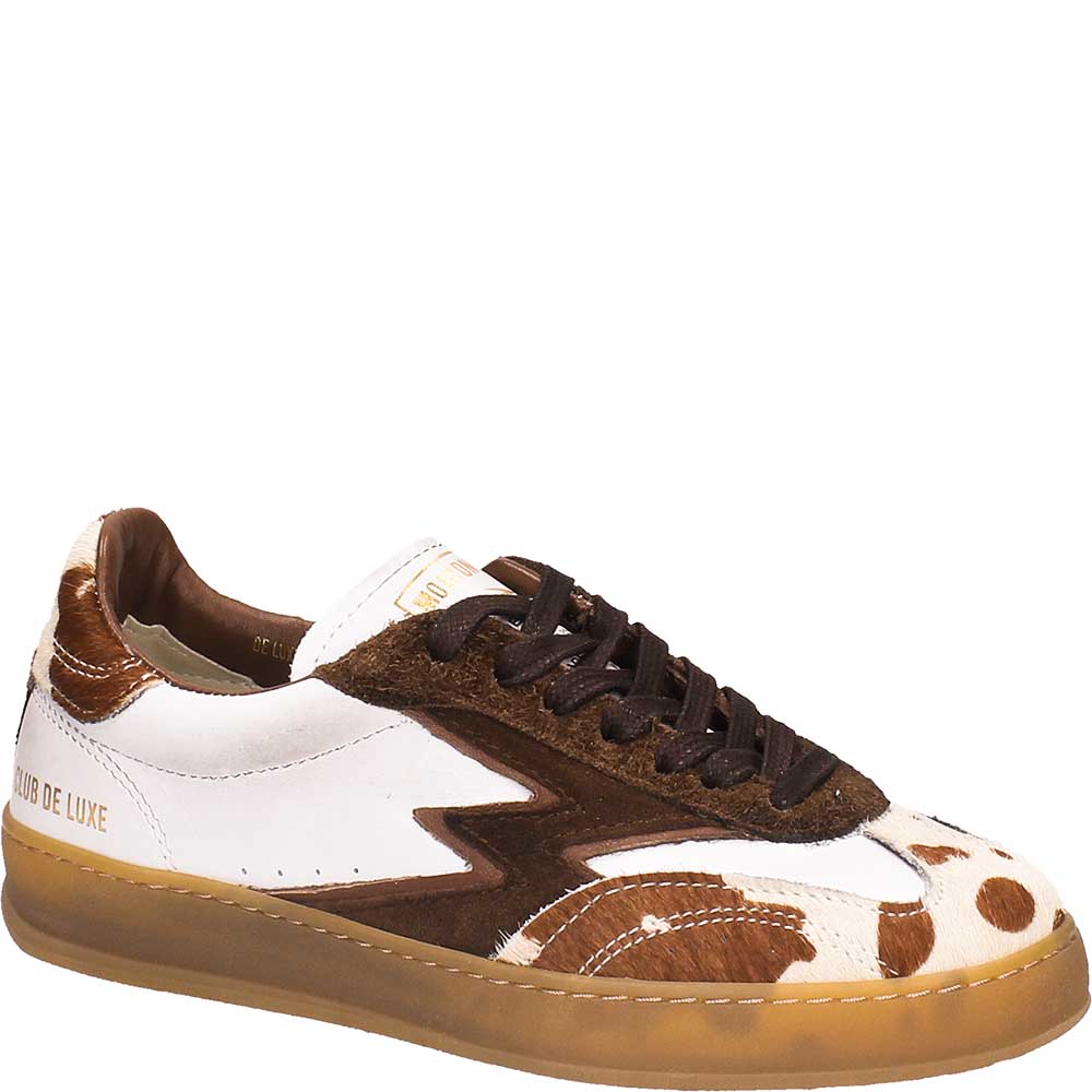 LM - Moaconcept Sneaker cowprint ponyhair brown logo