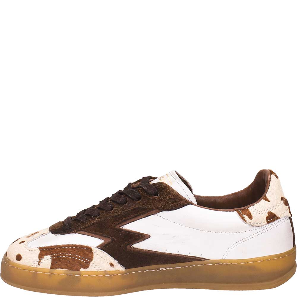 LM - Moaconcept Sneaker cowprint ponyhair brown logo