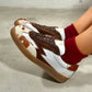 OF - Moaconcept Sneaker cowprint ponyhair brown logo