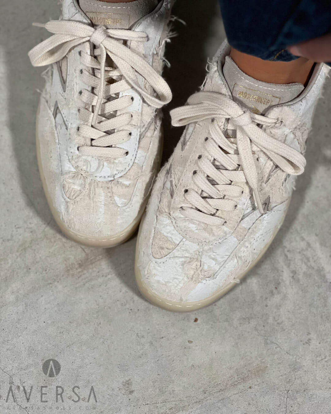 OF - Moaconcept Sneaker off-white destroyed suede