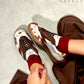 OF - Moaconcept Sneaker cowprint ponyhair brown logo