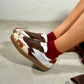 OF - Moaconcept Sneaker cowprint ponyhair brown logo