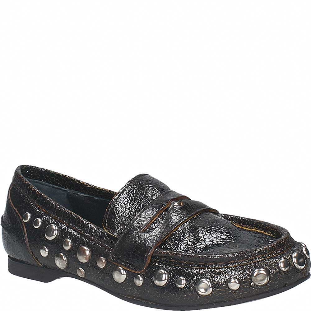 LM - Mocassino Marissa testa di moro con borchie argento