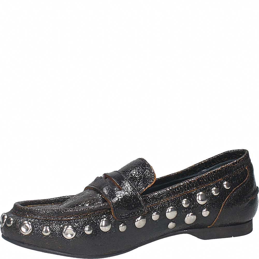 LM - Mocassino Marissa testa di moro con borchie argento