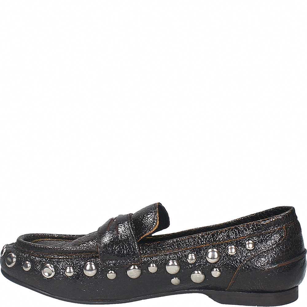 LM - Mocassino Marissa testa di moro con borchie argento