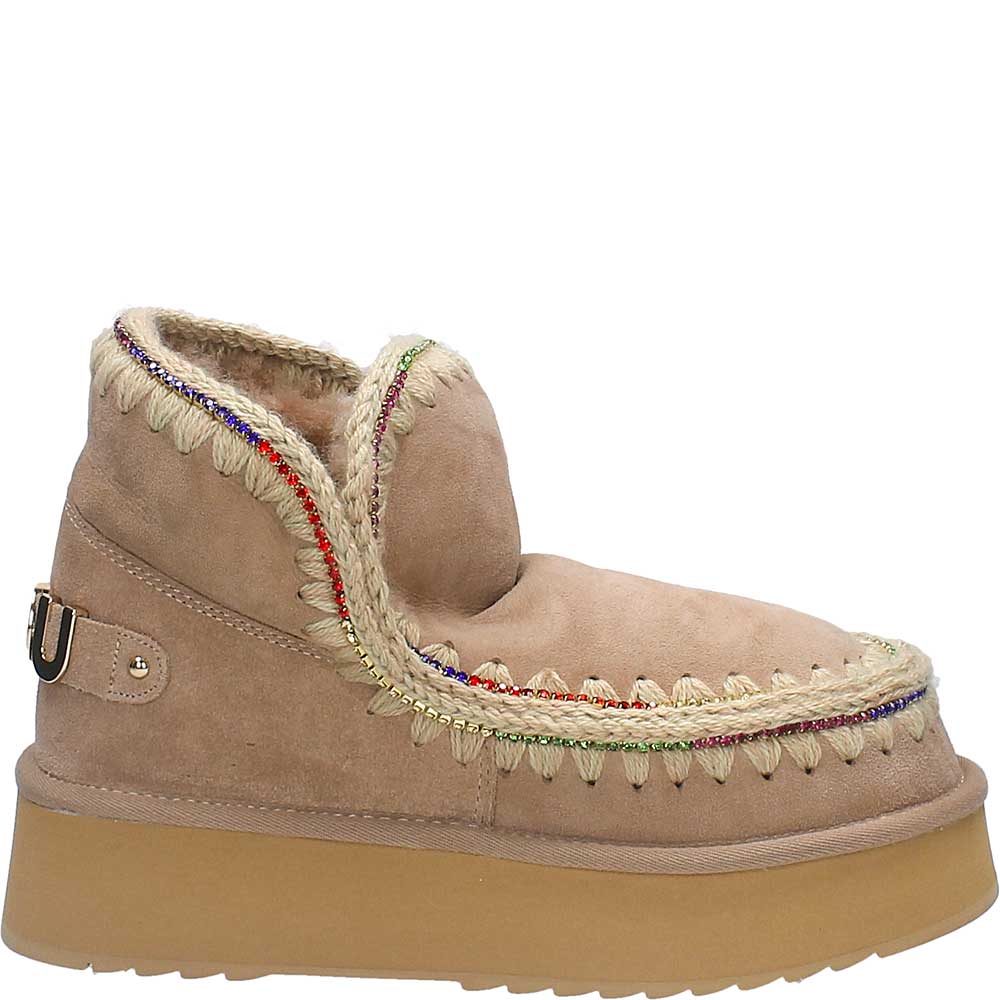 LM - MOU Eskimo 18 platform rhinestones camel