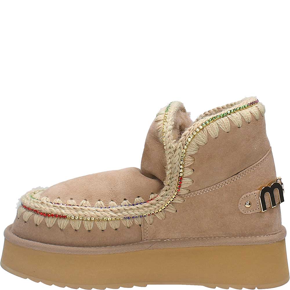 LM - MOU Eskimo 18 platform rhinestones camel