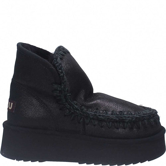 LM - MOU Mini Eskimo platform boot cracked black/grey