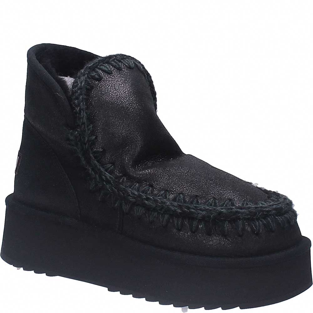 LM - MOU Mini Eskimo platform boot cracked black/grey