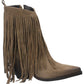 LM - Texano Alicia camoscio taupe con frange