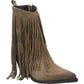LM - Texano Alicia camoscio taupe con frange