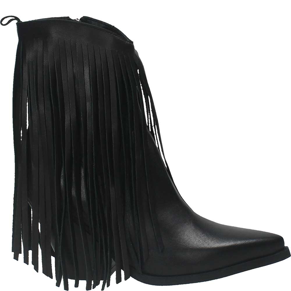 LM - Texano Alicia nero con frange