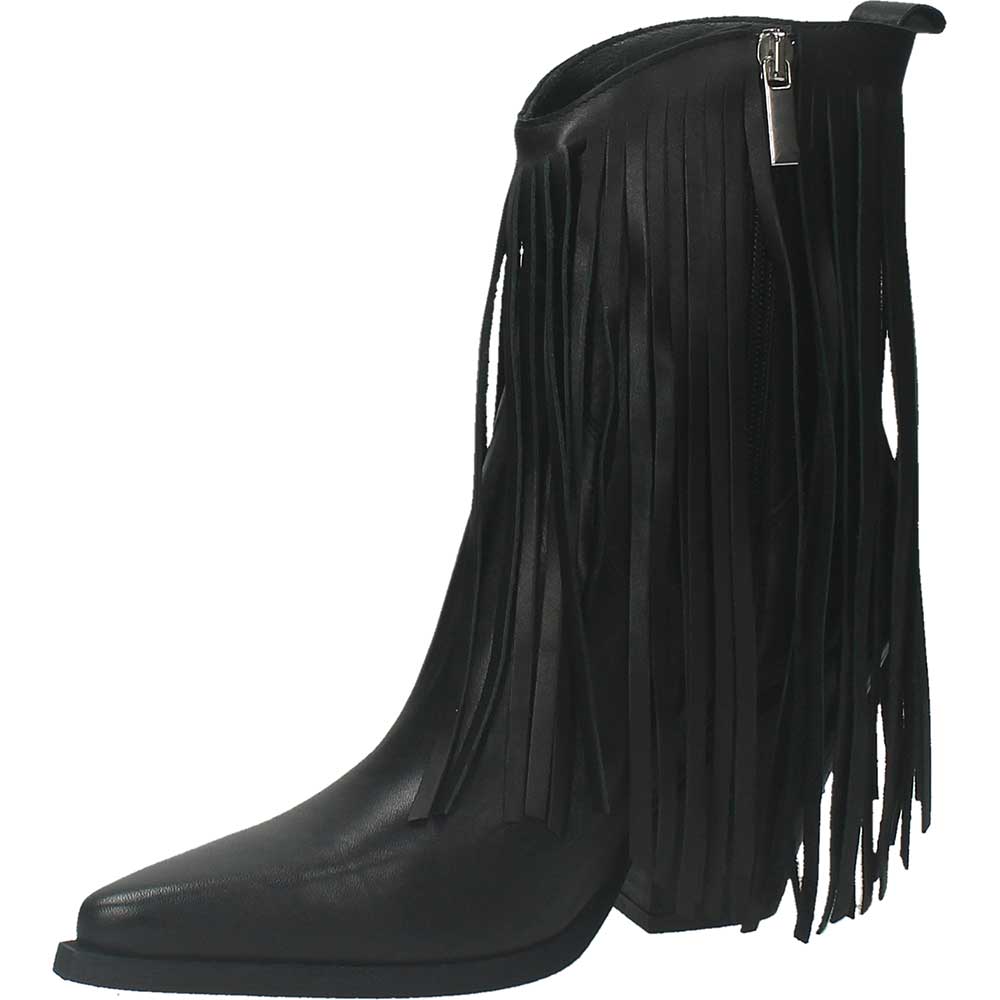 LM - Texano Alicia nero con frange
