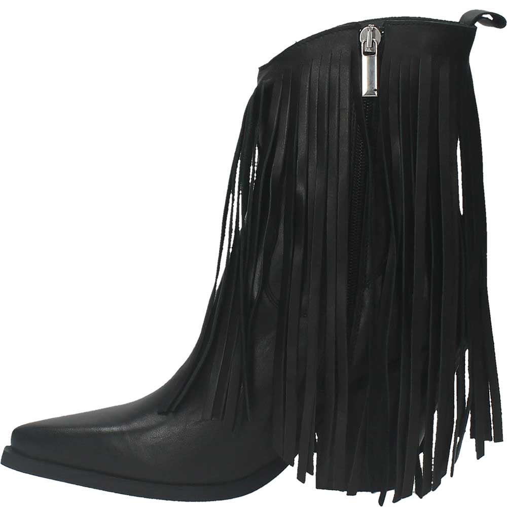 LM - Texano Alicia nero con frange