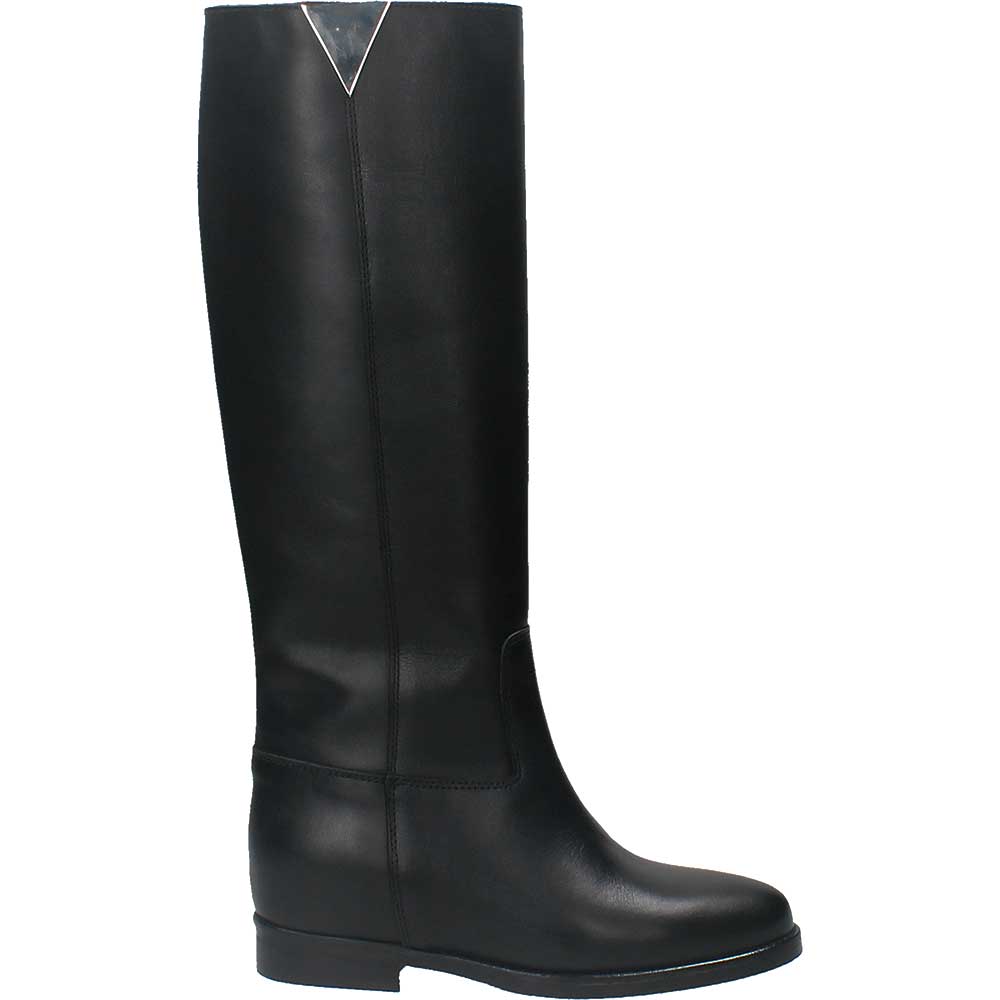 LM - Stivale Meredith nero con accessorio argento