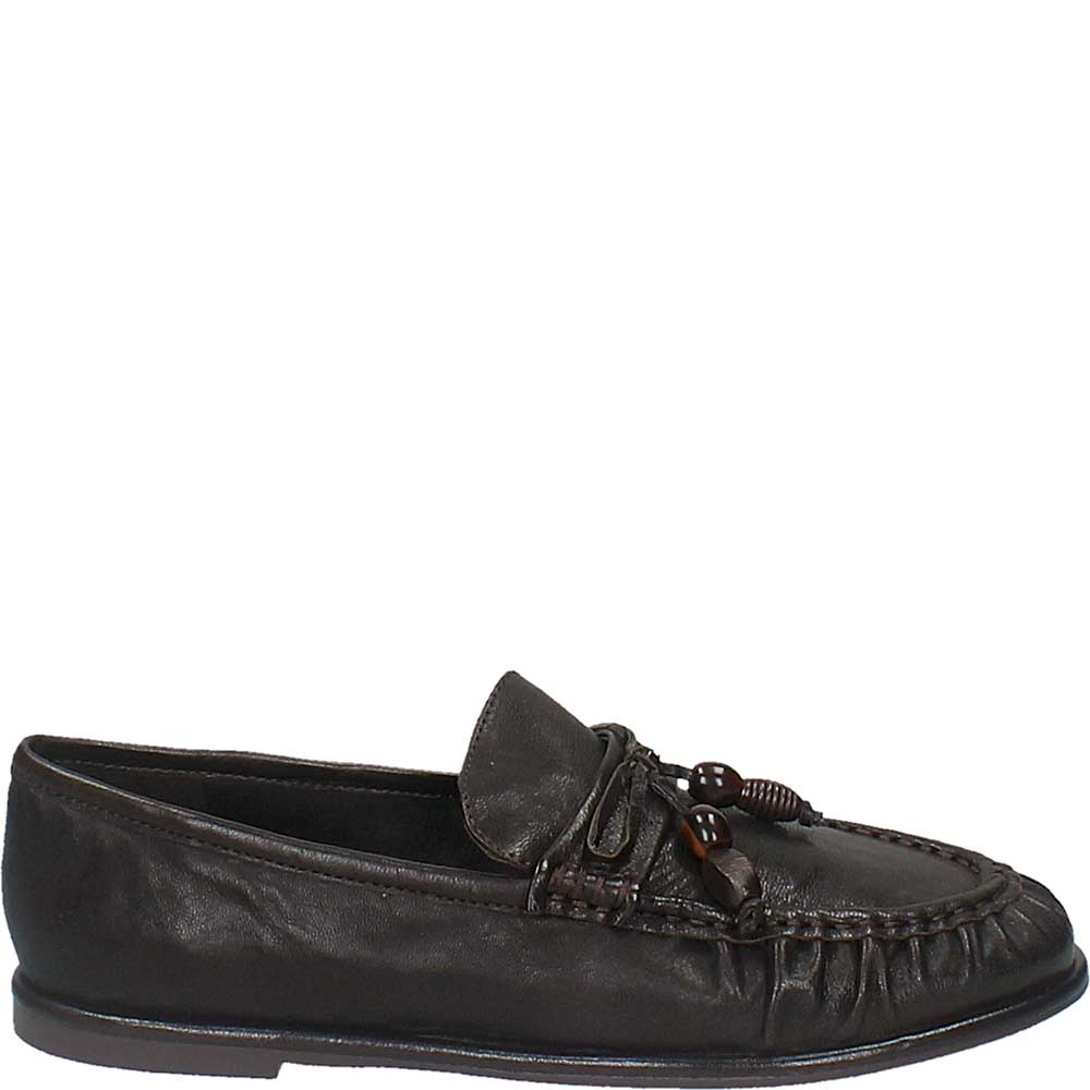 LM - Mocassino Calipso testa di moro con accessorio