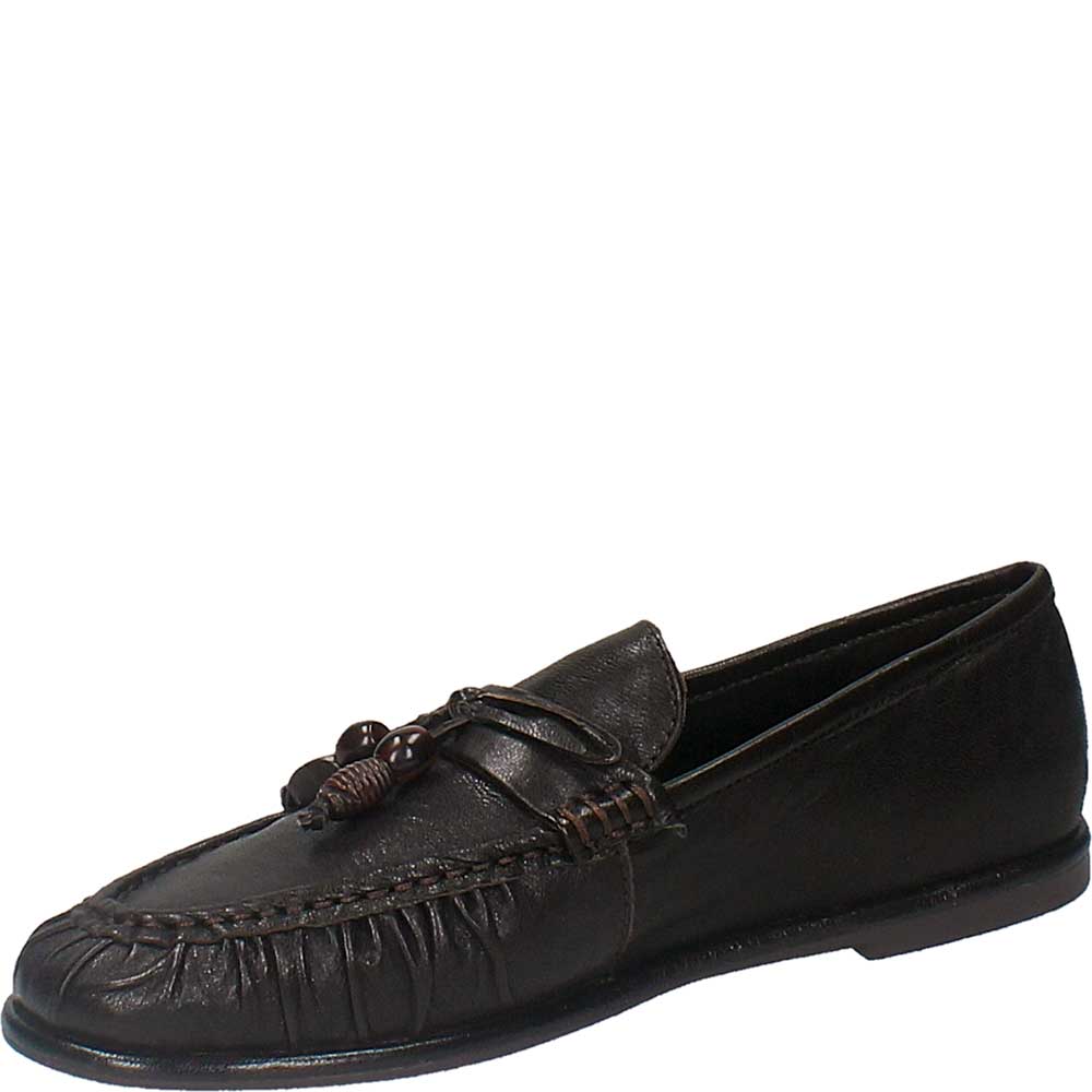 LM - Mocassino Calipso testa di moro con accessorio