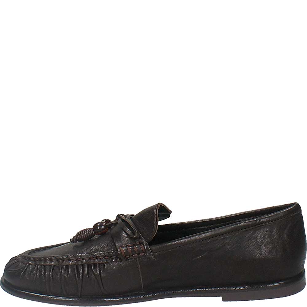LM - Mocassino Calipso testa di moro con accessorio
