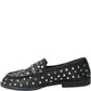 LM - Mocassino Malcolm nero con borchie argento