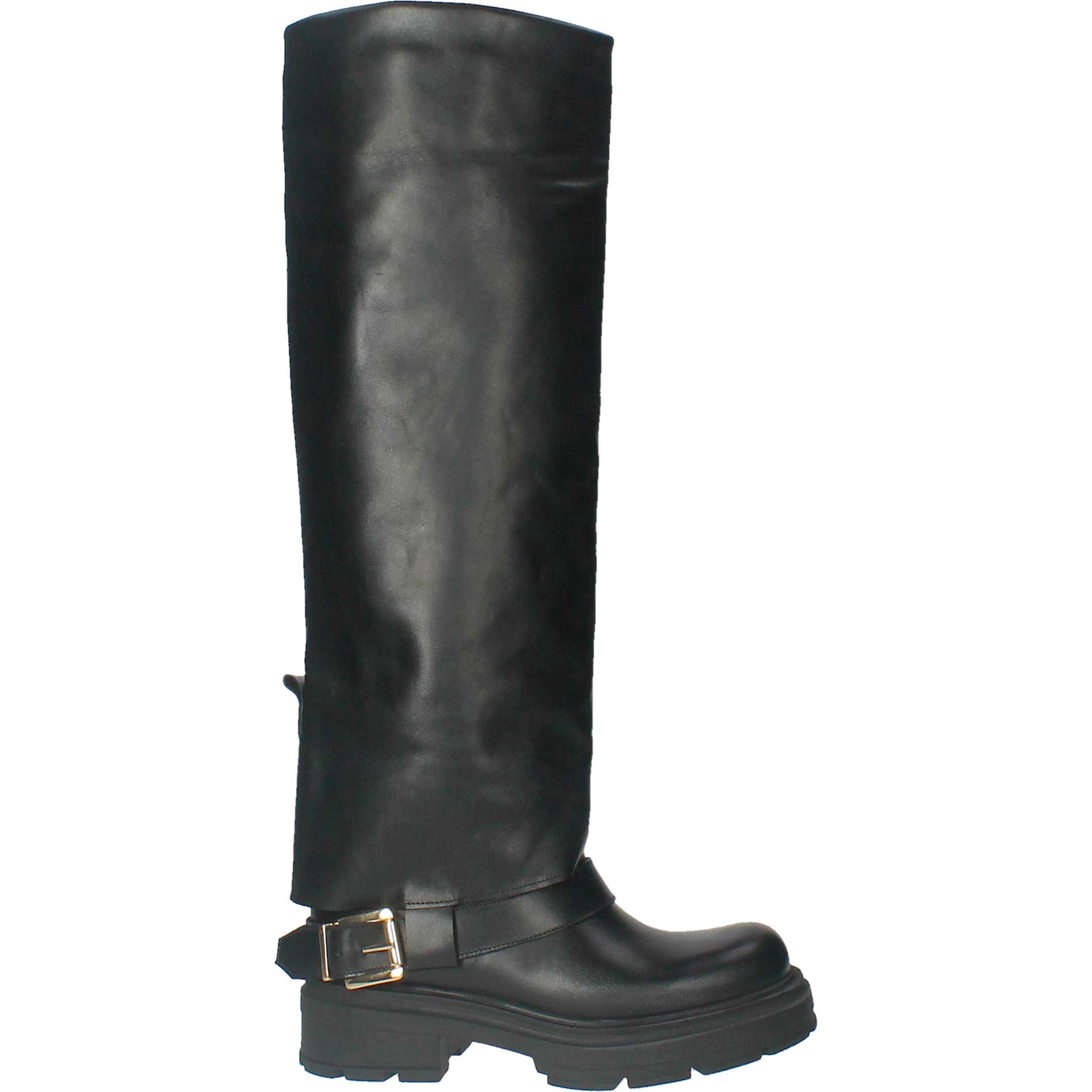 LM - Stivale Timo nero con fibbia