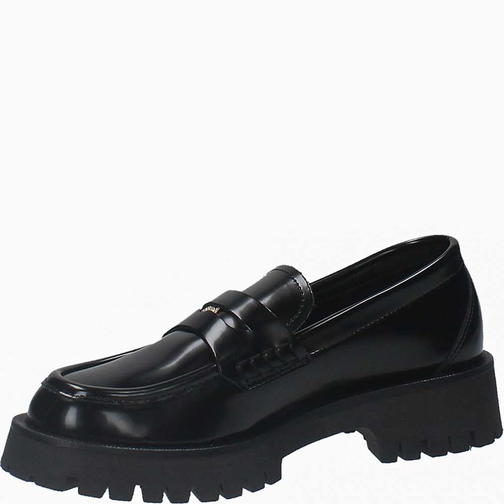 LM - Mocassino Mickey nero con moneta