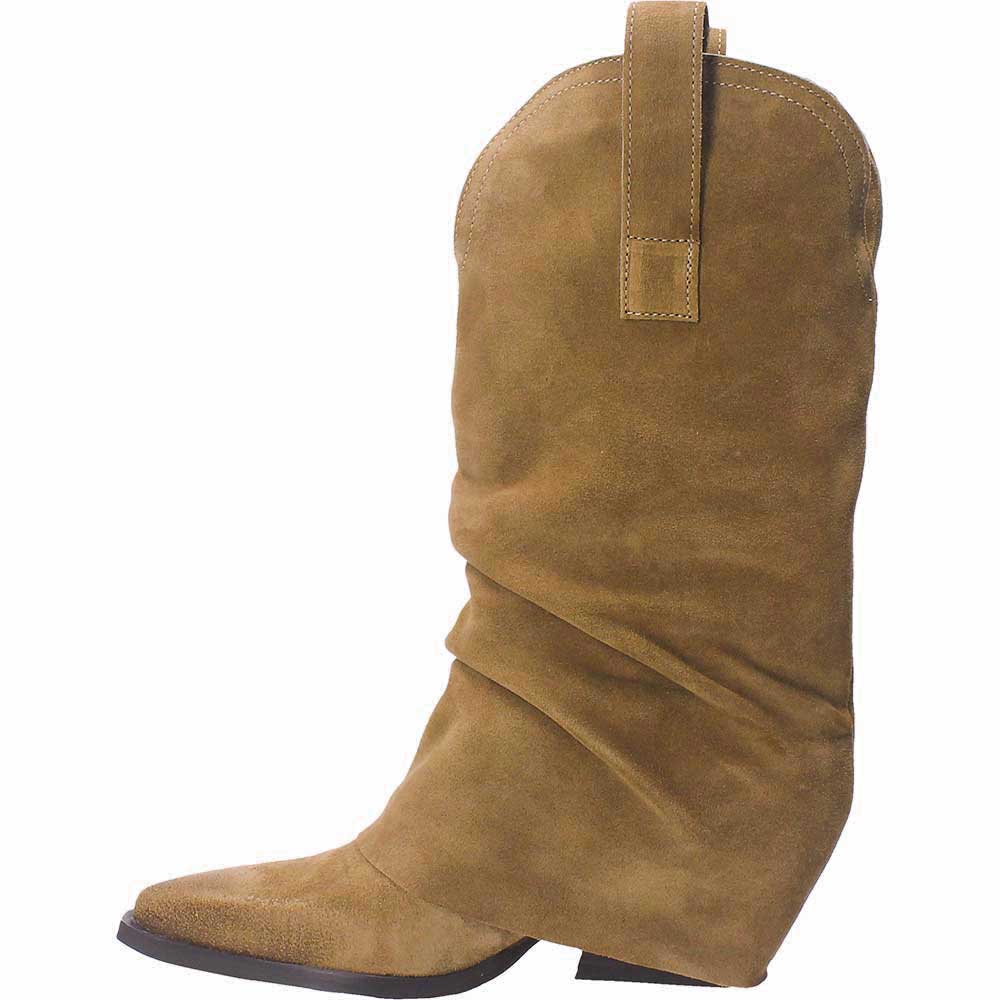 LM - Texano Rauw midi suede taupe