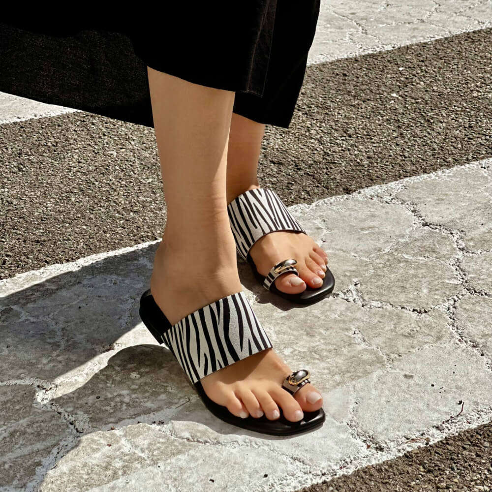 OF - Sandalo basso Balm zebrato