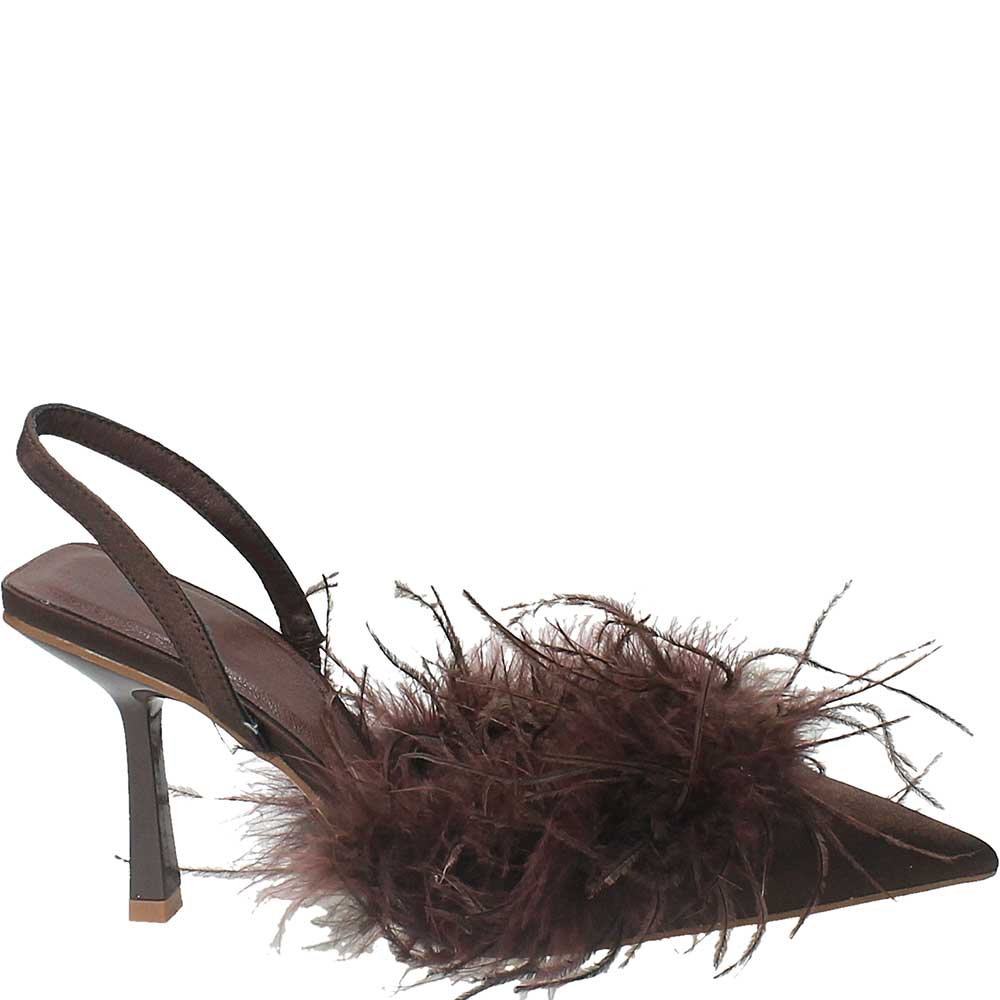 LM - Tacco Femme piume marrone