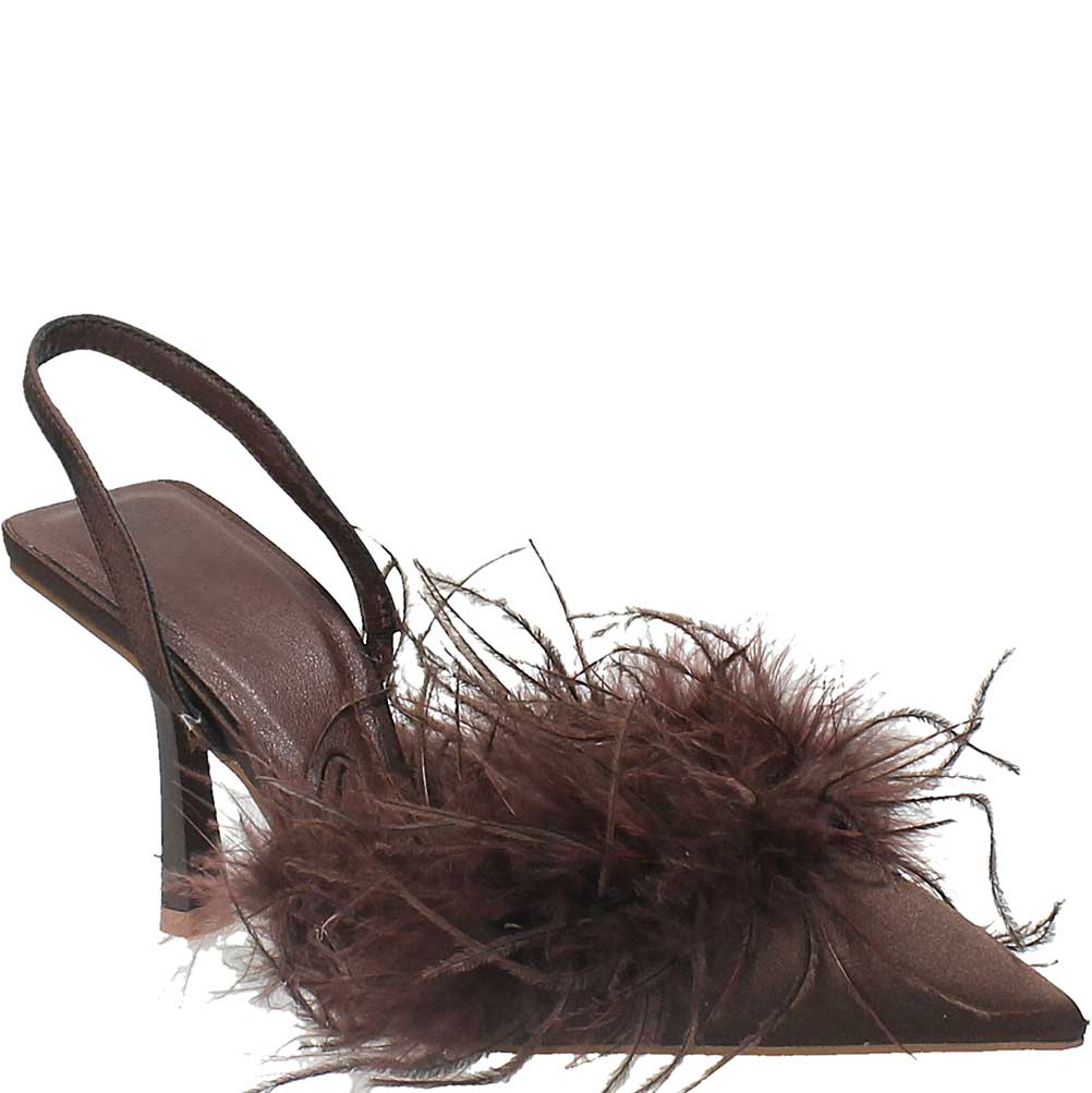 LM - Tacco Femme piume marrone