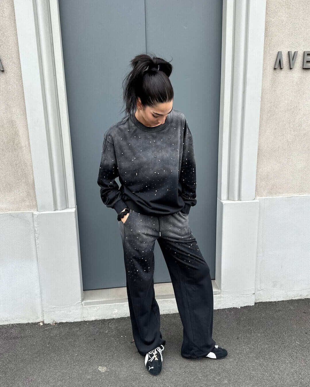 OF - Set tuta Mistique sfumato con pietre